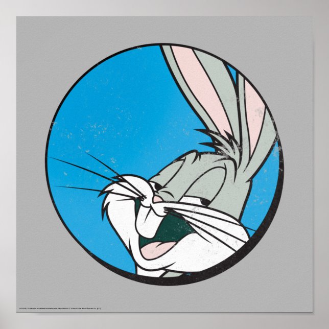 BUGS BUNNY™ Retro Blue Patch Poster (Front)