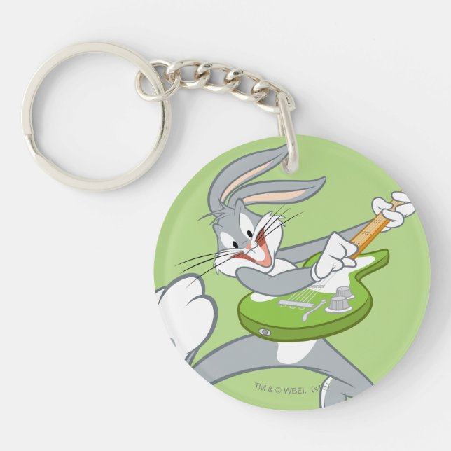 BUGS BUNNY™ Rocking On Guitar Keychain (Front)
