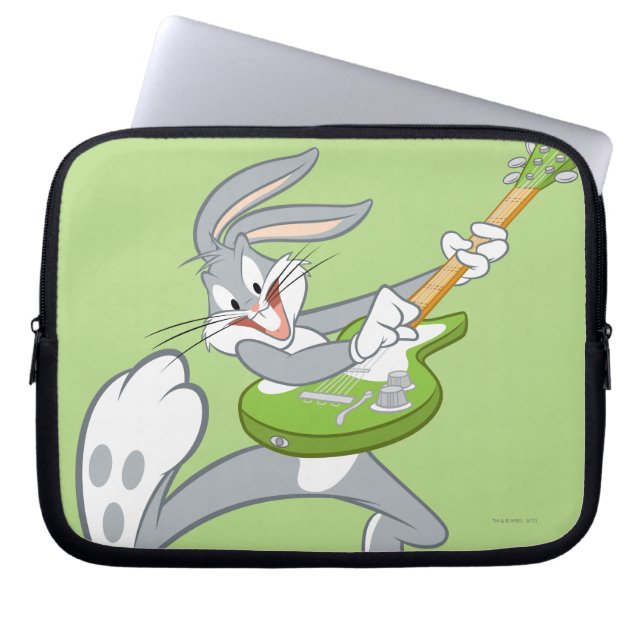 BUGS BUNNY™ Rocking On Guitar Laptop Sleeve (Front)