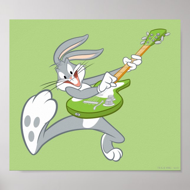 BUGS BUNNY™ Rocking On Guitar Poster (Front)