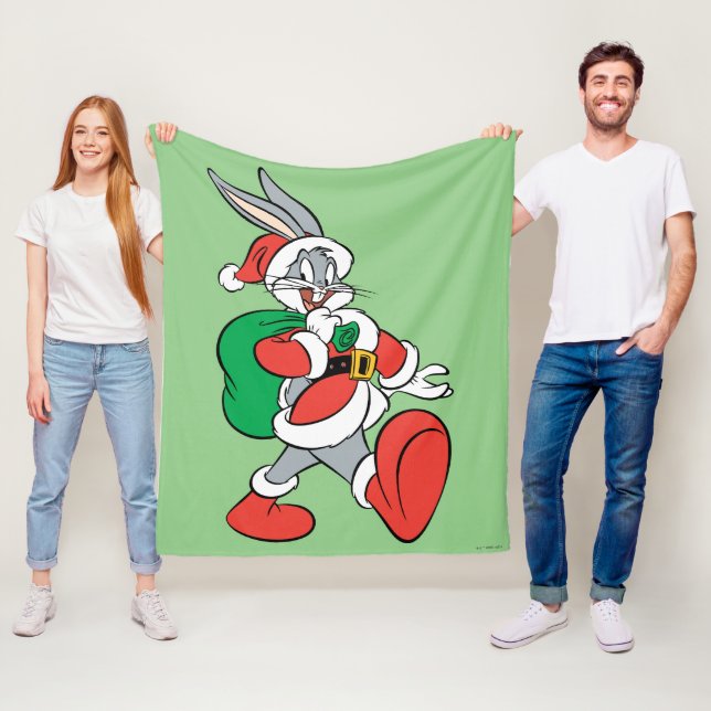 BUGS BUNNY™ Santa Fleece Blanket (In Situ)