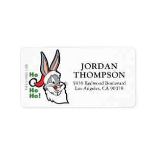 BUGS BUNNY™ Santa "Ho Ho Ho!" Label