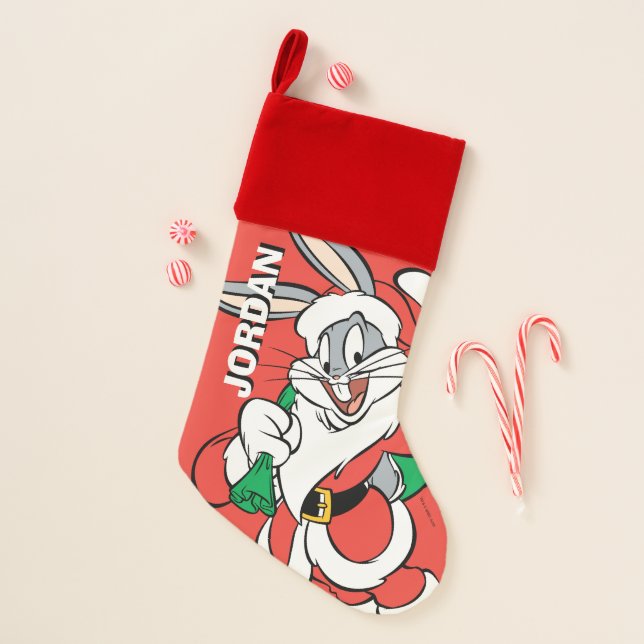 BUGS BUNNY™ Santa Waving Christmas Stocking (Front)