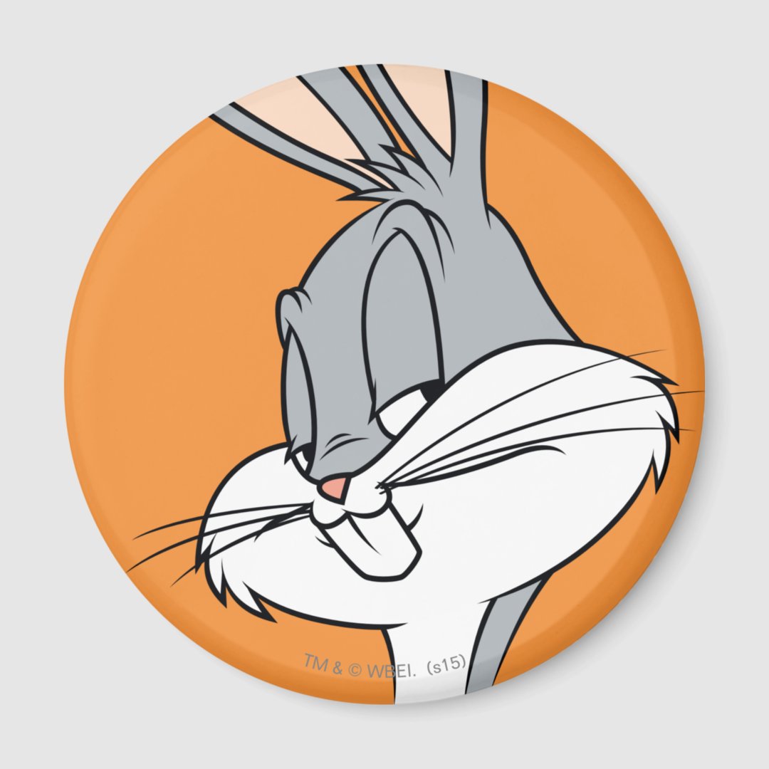 Bugs Bunny™ Sideways Glance Magnet Zazzle