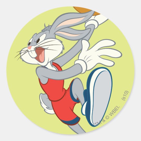 BUGS BUNNY Slam Classic Round Sticker Zazzle.com