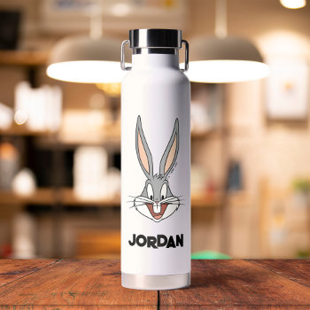 Bugs Bunny™ Smiling Face | Sweet  | Add Your Name Water Bottle by looneytunes at Zazzle