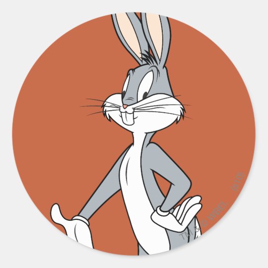 BUGS BUNNY Standing 3 Classic Round Sticker Zazzle.com