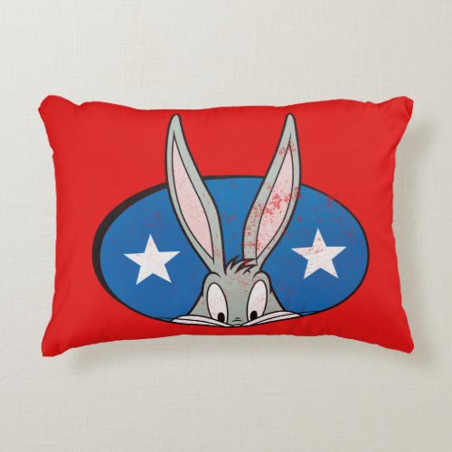 BUGS BUNNY Stars Badge Decorative Pillow