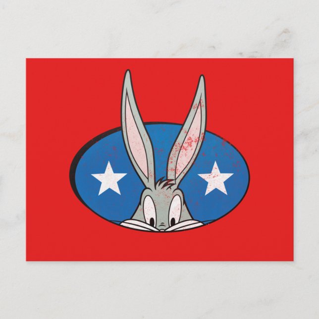 BUGS BUNNY™ Stars Badge Postcard (Front)