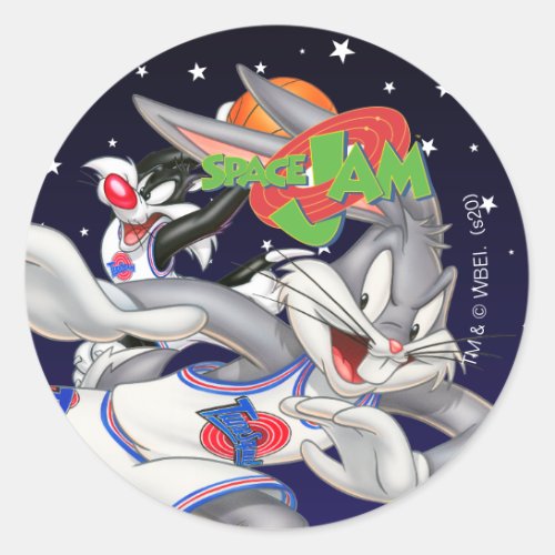 BUGS BUNNY  SYLVESTER Assist Classic Round Sticker