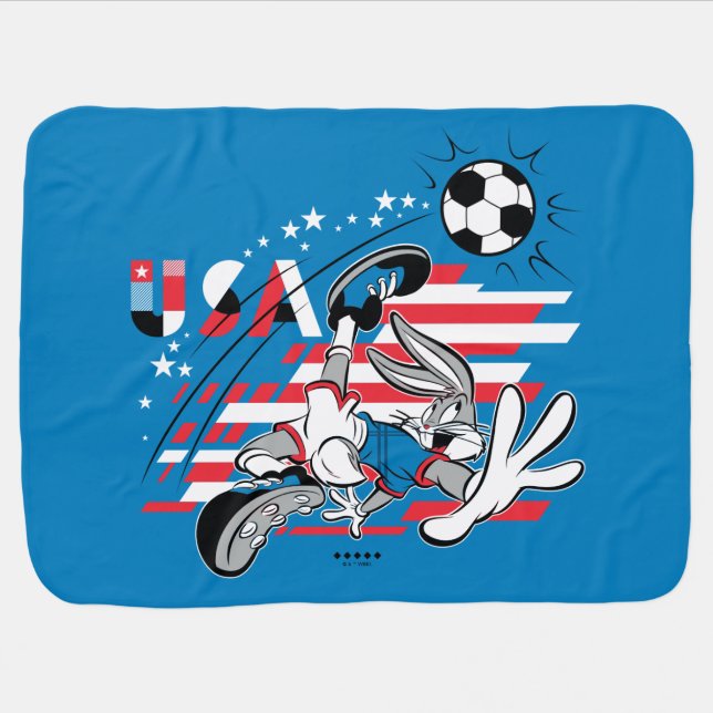 BUGS BUNNY™ Team USA Soccer Graphic Baby Blanket (Horizontal)