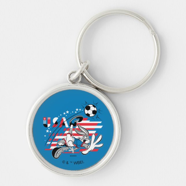 BUGS BUNNY™ Team USA Soccer Graphic Keychain (Front)