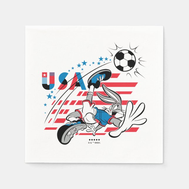 BUGS BUNNY™ Team USA Soccer Graphic Napkins (Front)