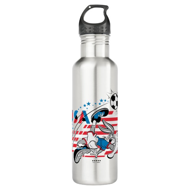 BUGS BUNNY™ Team USA Soccer Graphic Stainless Steel Water Bottle (Front)