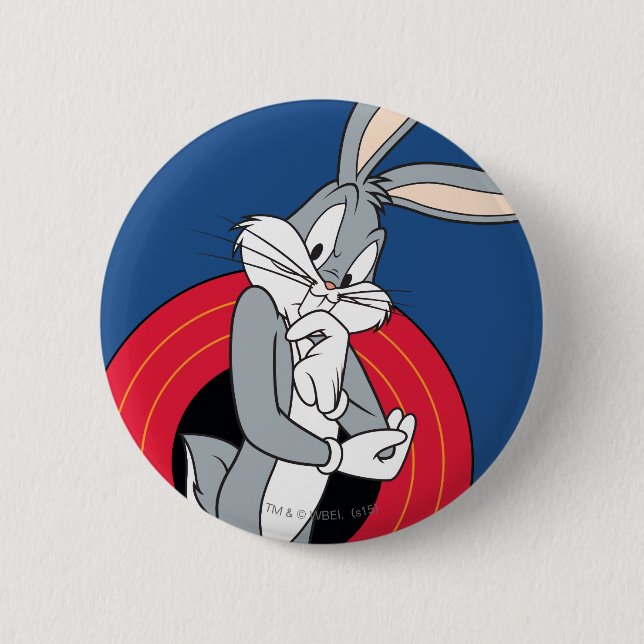 BUGS BUNNY™ Through LOONEY TUNES™ Rings Pinback Button (Front)