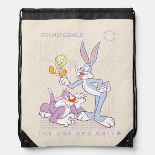 BUGS BUNNY™, TWEETY™, SYLVESTER™ Squad Goals Drawstring Bag