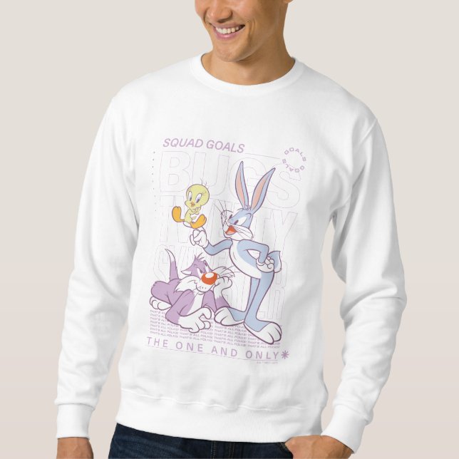 BUGS BUNNY™, TWEETY™, SYLVESTER™ Squad Goals Sweatshirt (Front)