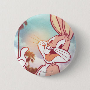 BUGS BUNNY™ Vacation Photo Pinback Button