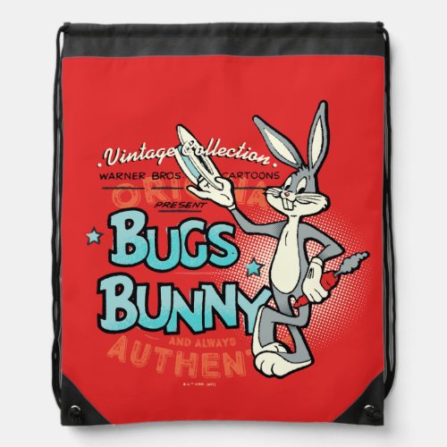 BUGS BUNNY Vintage Collection Character Graphic Drawstring Bag