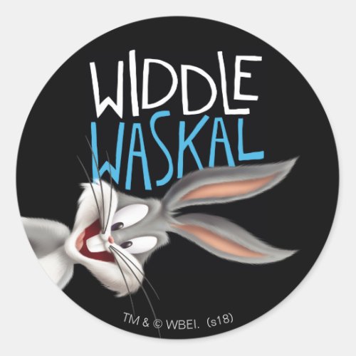 BUGS BUNNY_ Widdle Waskal Classic Round Sticker