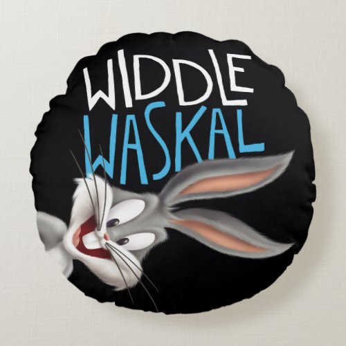 BUGS BUNNY_ Widdle Waskal Round Pillow