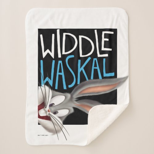 BUGS BUNNY_ Widdle Waskal Sherpa Blanket