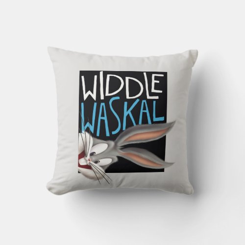 BUGS BUNNY_ Widdle Waskal Throw Pillow
