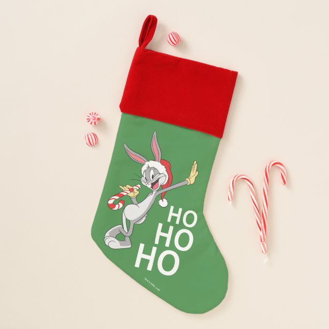 BUGS BUNNY™ With Candy Cane Christmas Stocking (Front)
