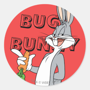 BUGS BUNNY™ With Carrot Classic Round Sticker