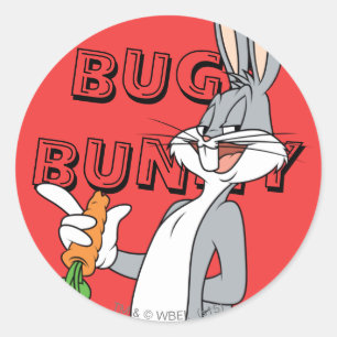 BUGS BUNNY™ With Carrot Classic Round Sticker