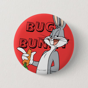 BUGS BUNNY™ With Carrot Pinback Button