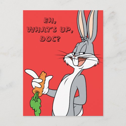 BUGS BUNNY With Carrot Postcard