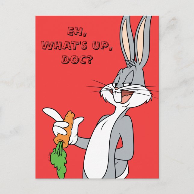 BUGS BUNNY™ With Carrot Postcard (Front)