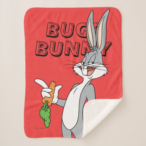 BUGS BUNNY With Carrot Sherpa Blanket