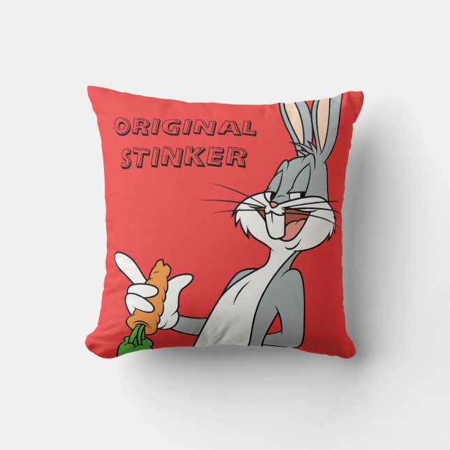 BUGS BUNNY™ With Carrot Throw Pillow (Front)