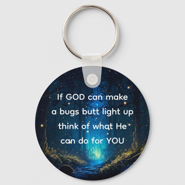 Bugs Butt Light Up Firefly Lightning bug Funny  Keychain (Front)
