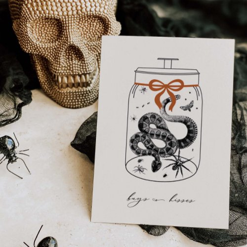 Bugs  Hisses Halloween Greeting Card