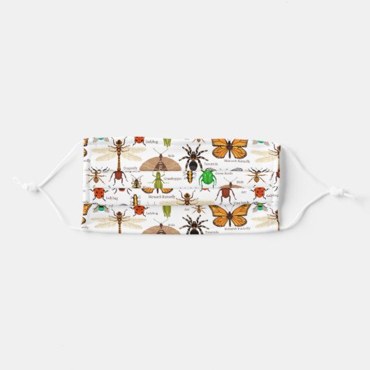 Bugs & Insects Adult Cloth Face Mask (Front, Folded)