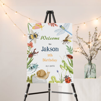 Bugs & Insects Birthday Party Welcome Sign