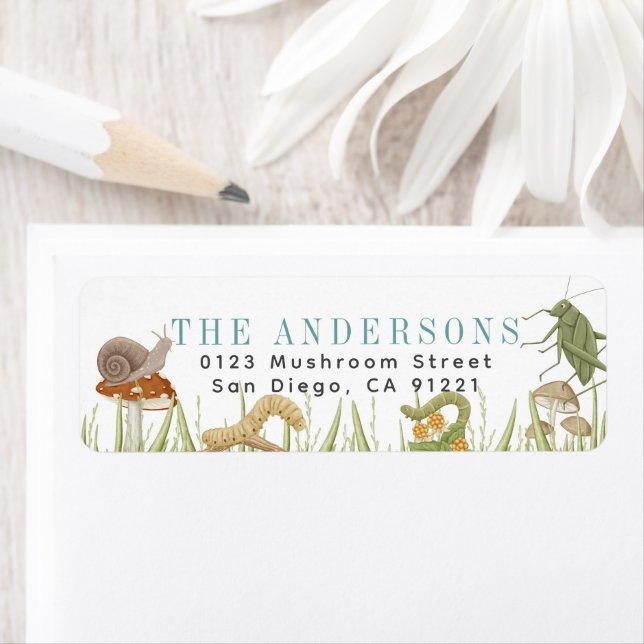 Bugs Insects Critters Mushroom  Label (Insitu)