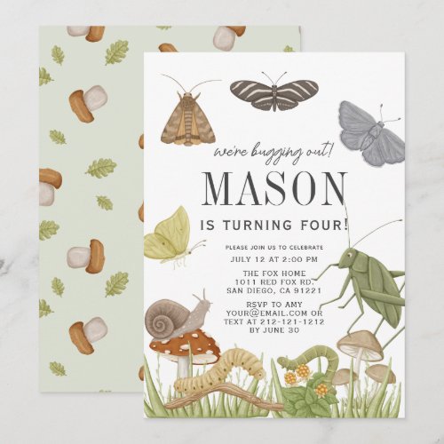 Bugs & Insects Mushroom Boy Birthday