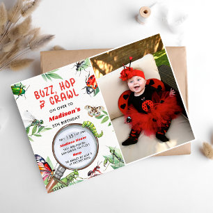 Bugs & Insects Vintage Birthday Party Invitat Invitation