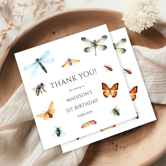 Bugs & Insects Vintage Birthday Party  Napkins (Creator Uploaded)