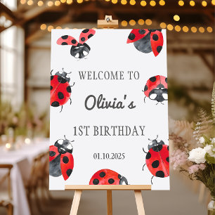 Bugs & Insects Vintage Birthday Party Welcome Sign