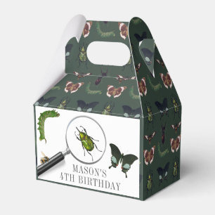 Bugs & Insects Vintage Boy Birthday Green Favor Boxes
