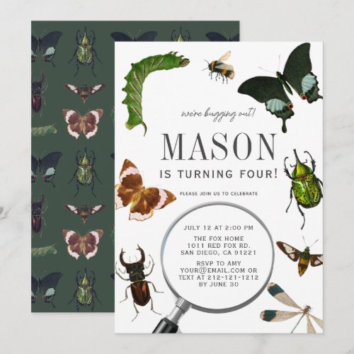 Bugs & Insects Vintage Boy Birthday