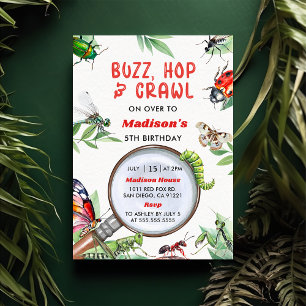 Bugs & Insects Vintage Boy Birthday Party  Invitation