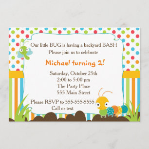 Bugs Invitation Kids Birthday Party