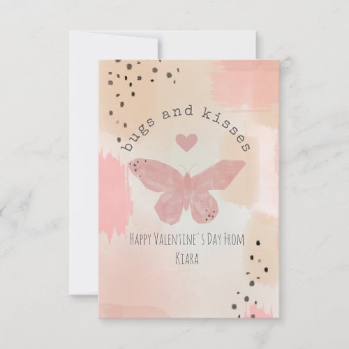 Bugs  Kisses Valentine Photo Butterfly Card