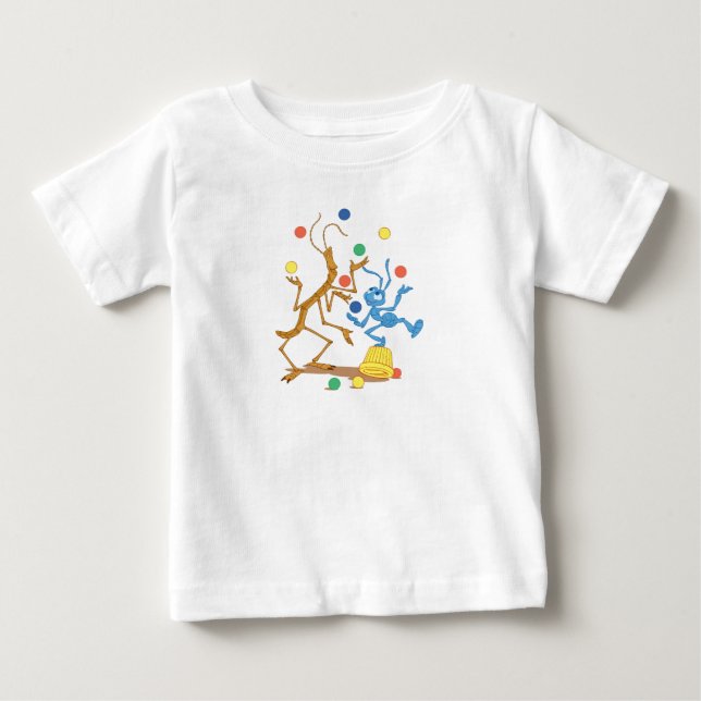 Bug's Life Flik and Slim juggling Disney Baby T-Shirt (Front)